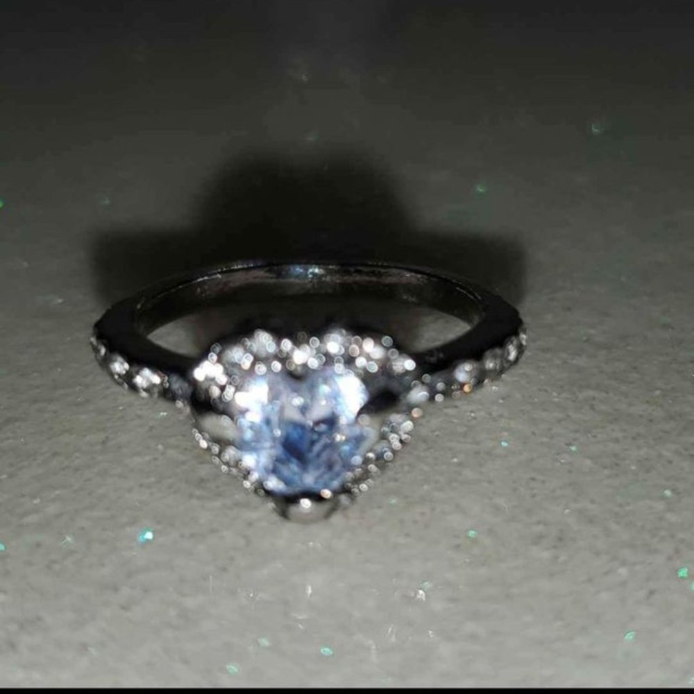 Sweetheart Cz Diamond Ring size 6